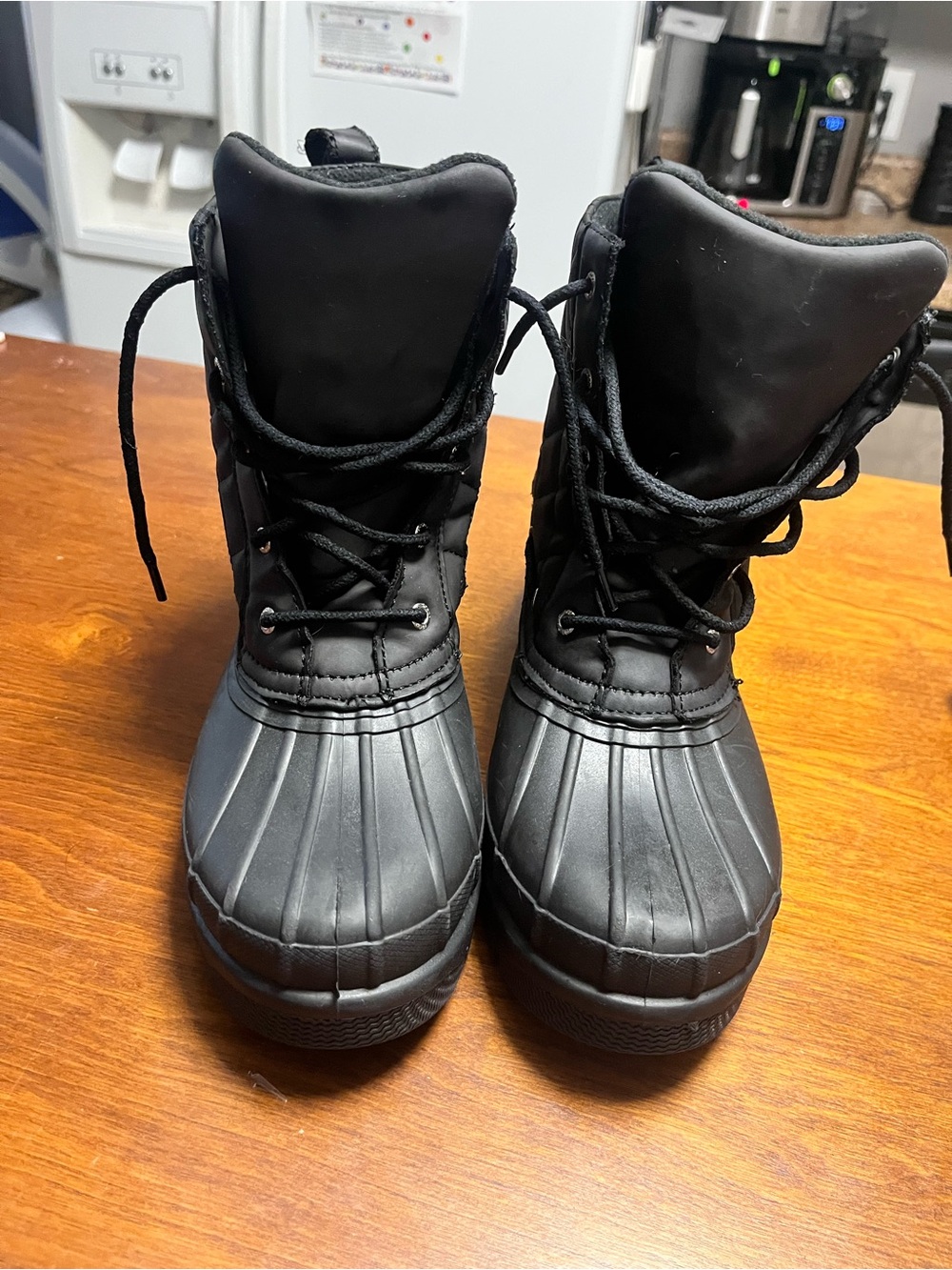 Waterproof black sperry rain water snow boots rubber hiking size 10 women’s